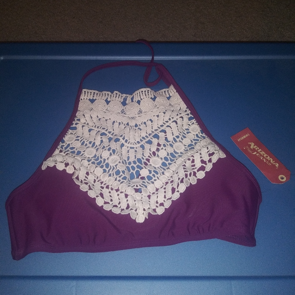 Purple halter bikini top. New with tags.